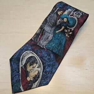 1992 Gone With The Wind Silk Tie American Film Classics Rhett Scarlett Vintage